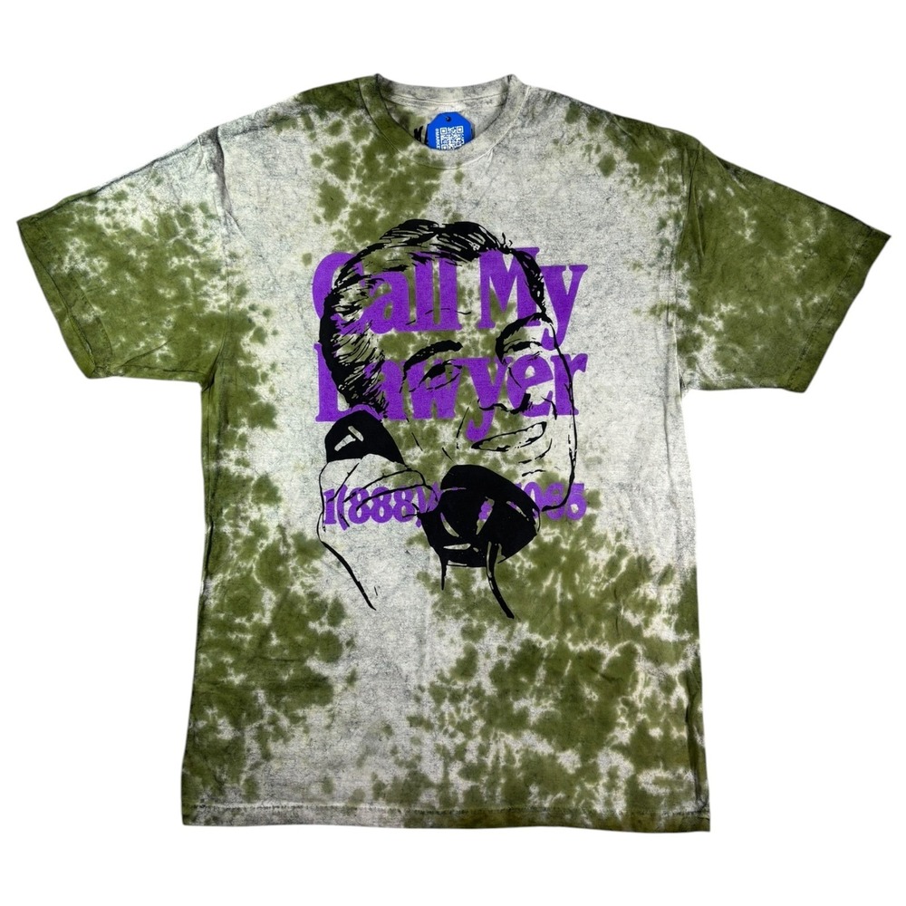 Chinatown Market Studios Tee Shirt Mens Large Multicolor Tie Dye Call My Lawyer